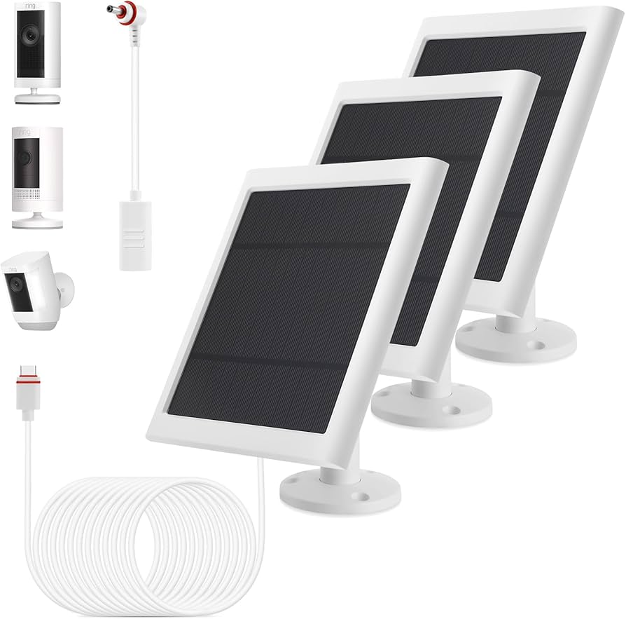 Amazon.com: 3 Pack - Solar Panel for Camera, Compatible with Amazon.com: 3 Pack - Solar Panel for Camera, Compatible with